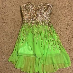 Sherri Hill Semi-formal - bright green.